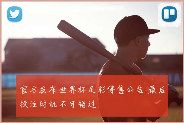 官方发布世界杯足彩停售公告 最后投注时机不可错过